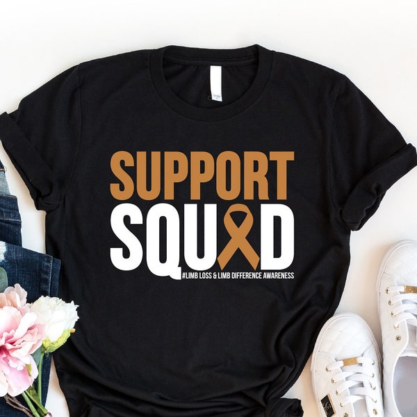 Support Squad Shirt, Limb Loss Support Shirt, Limb Loss Awareness Shirt, Funny Awareness Shirt, Amputee Awareness Shirt, Orange Ribbon Shirt
