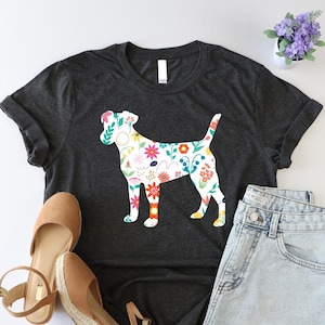 Floral Jack Russell Shirt, Funny Dog Lover Shirt, Jack Russell Mama Shirt, Flower Jack Russell Shirt, Russell Shirt Art Shirt, Pet Dog Shirt
