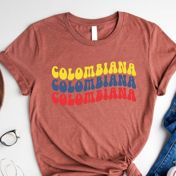Colombiana Shirt, Latin Party Shirt, Colombian Girl Shirt, Colombian Pride Shirt, Trip to Colombia Shirt, Spanish Women Gift, Vacation Shirt