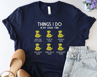 Snake Shirt, Cool Snake Shirt, Reptile Animal Lover Shirt, Snake Mom Shirt, Things I Do In My Spare Time Shirt, Funny Herpetologist Tee, Mom