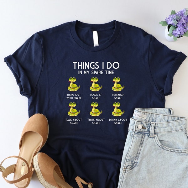 Snake Shirt, Cool Snake Shirt, Reptile Animal Lover Shirt, Snake Mom Shirt, Things I Do In My Spare Time Shirt, Funny Herpetologist Tee, Mom