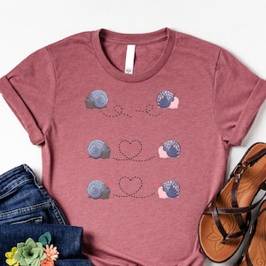 Snail Shirt, Animal Lover Shirt, Gift For Gardener, Snail Theme Tee, Funny Lazy Shirt, Slug Shirt, Nature Garden Shirt, Gift For Snail Lover