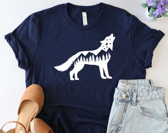 Wolf shirt, Wolf pack shirt, Camping shirt, Outdoor shirt, Adventure shirt, Howling wolf shirt, Nature shirt, Howl shirt, Wolf lover gift
