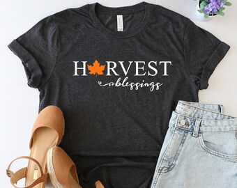 Harvest blessings shirt, Pumpkin shirt, Fall shirt, Fall Shirt for Women, fall shirt women, Pumpkin Patch Shirt, autumn shirt,fall mom shirt