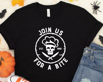 Join us for a bite, halloween skeleton, skeleton shirt, halloween costume, halloween shirt, skeleton costume, halloween tshirt, skull shirt