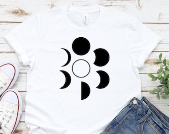 Moon phase shirt, moon shirt, moon phases shirt, moon tshirt, astronomy shirt, phases of the moon, camp, Moon Phases, moon tee