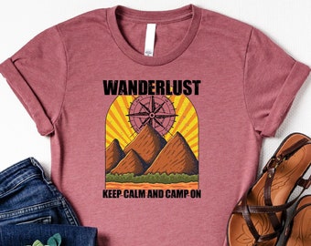 Wanderlust Shirt, Wander Shirt, Vintage Mountain Shirt, Nature Lover Gift, Vacation Shirt, Hiking Tee, Camping Life Shirt, Gift For Explorer