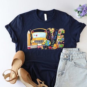 Love School Shirt, Back To School Shirt, School Vibes Tee, First Day Of School Shirt, Teacher Life Shirt, Funny School Bus Driver Shirt, Mom