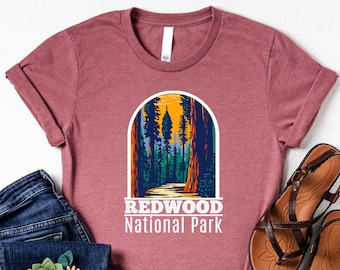 Redwood National Park Shirt, Vintage National Park Shirt, Redwood Road Trip Shirt, Hiking Outdoor Shirt, Explorer Shirt, Naturel Life Tshirt