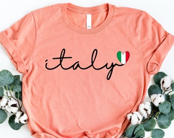 EA CORPORATION T-shirt Uomo WE LOVE ITALIA INNO DI MAMELI - Cotone Blu Mezza Manica