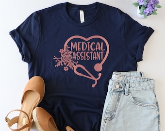 Medical assistant shirt, stethoscope shirt, physician assistant, medical shirts, medical shirt, certified med, medical assistant gift