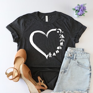 Camping heart shirt, Camping shirt, Outdoor shirt, Adventure shirt, Funny Camping shirt, Nature shirt, Hiking shirt, Camp Squad Shirt, Camp
