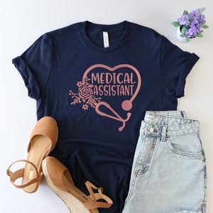 Medical assistant shirt, stethoscope shirt, physician assistant, medical shirts, medical shirt, certified med, medical assistant gift