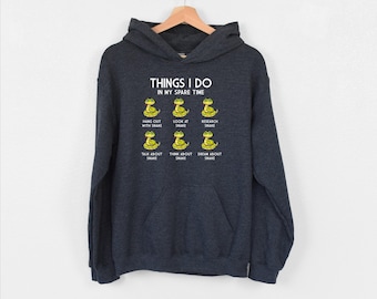 Snake Hoodie, Cool Snake Hoodie, Reptile Animal Lover Hoodie, Snake Mom Hoodie, Things I Do In My Spare Time Hoodie, Herpetologist Gift, Mom