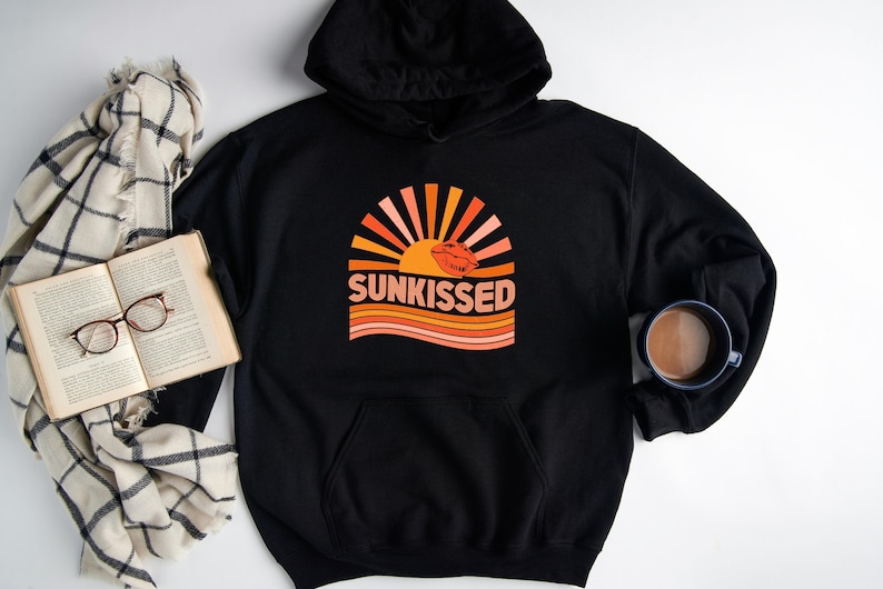 Sunkissed Hoodie, Summer Hoodie, Vintage Hoodie, Hoodie For Summer, Vacation Gifts, Retro Summer Hoodie, Sunrise Hoodie, Vintage Hoodie, Mom image 1
