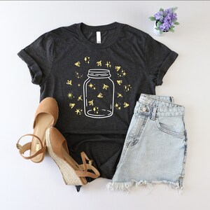 Fireflies Shirt, Mason Jar Shirt, Funny Bug Shirt, Summer Night Shirt, Wildlife Tee, Camp Life Shirt, Fireflies Mom Shirt, Nature Shirt, Mom image 2