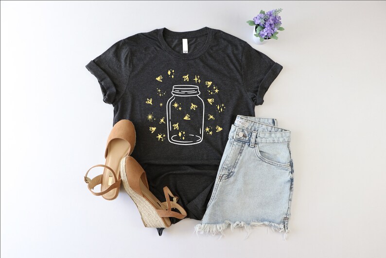 Fireflies Shirt, Mason Jar Shirt, Funny Bug Shirt, Summer Night Shirt, Wildlife Tee, Camp Life Shirt, Fireflies Mom Shirt, Nature Shirt, Mom image 2