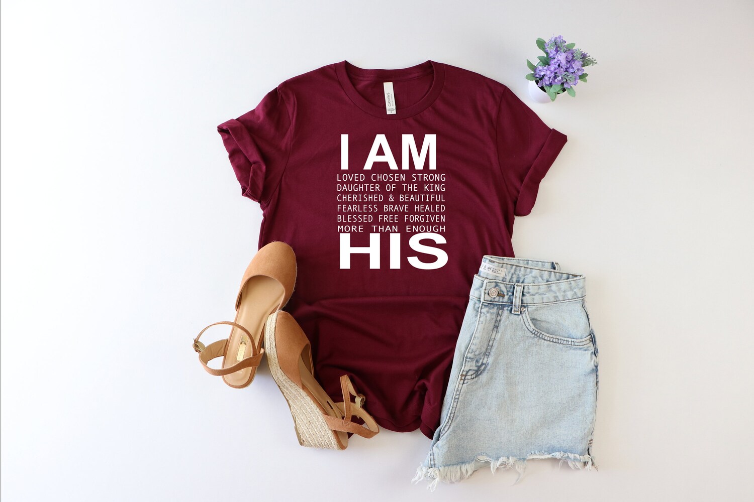 I am His shirt, Loved shirt, Jesus Shirt, Christian Shirt, Faith Shirt, Religious Shirt, Church shirt, Disciple Shirt, Grace Shirt, Thankful