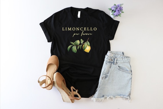 Limoncello Shirt, Capri Italy Shirt, Jersey Shirt, Amalfi Coast Tshirt, Lemon Shirt, Positano Shirt, Per Favore Shirt, Italian Lemons Tshirt