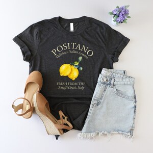 Positano Shirt, Amalfi Coast Shirt, Italy Traveler Shirt, Funny Lemon Shirt, Italian Summer Shirt, Capri Shirt, Italian Islands Tshirt, Girl zdjęcie 2