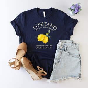 Positano Shirt, Amalfi Coast Shirt, Italy Traveler Shirt, Funny Lemon Shirt, Italian Summer Shirt, Capri Shirt, Italian Islands Tshirt, Girl zdjęcie 3