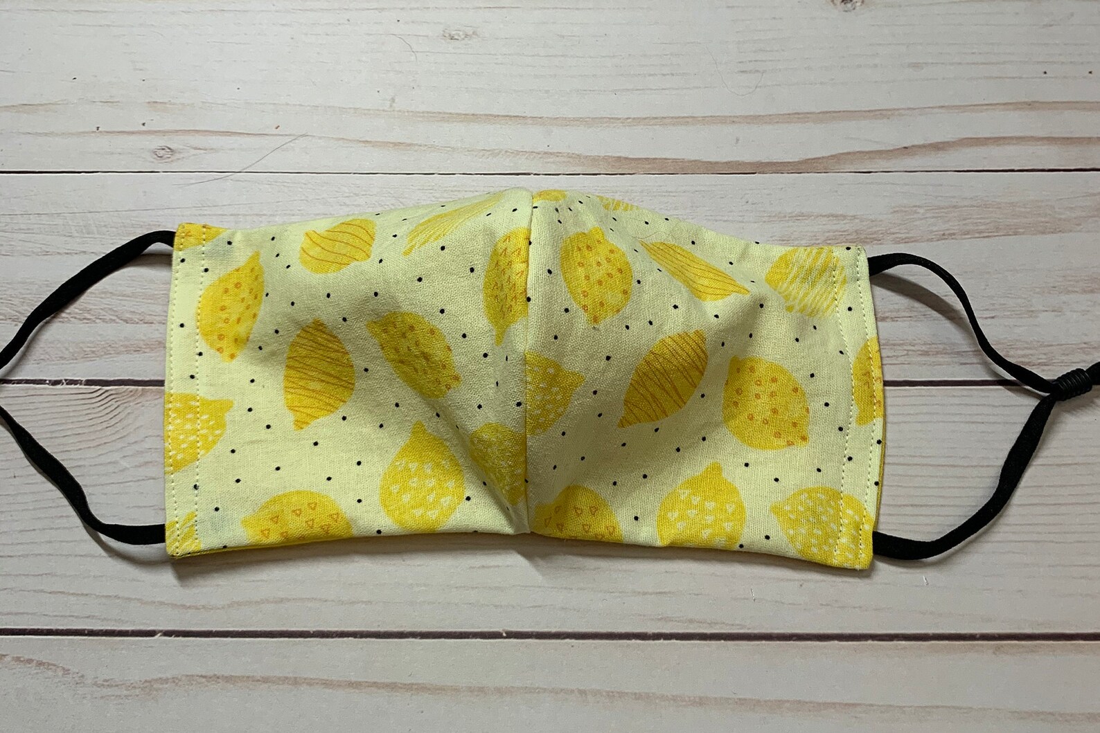 Lemon Face Mask Handmade 100 Cotton Adjustable Etsy