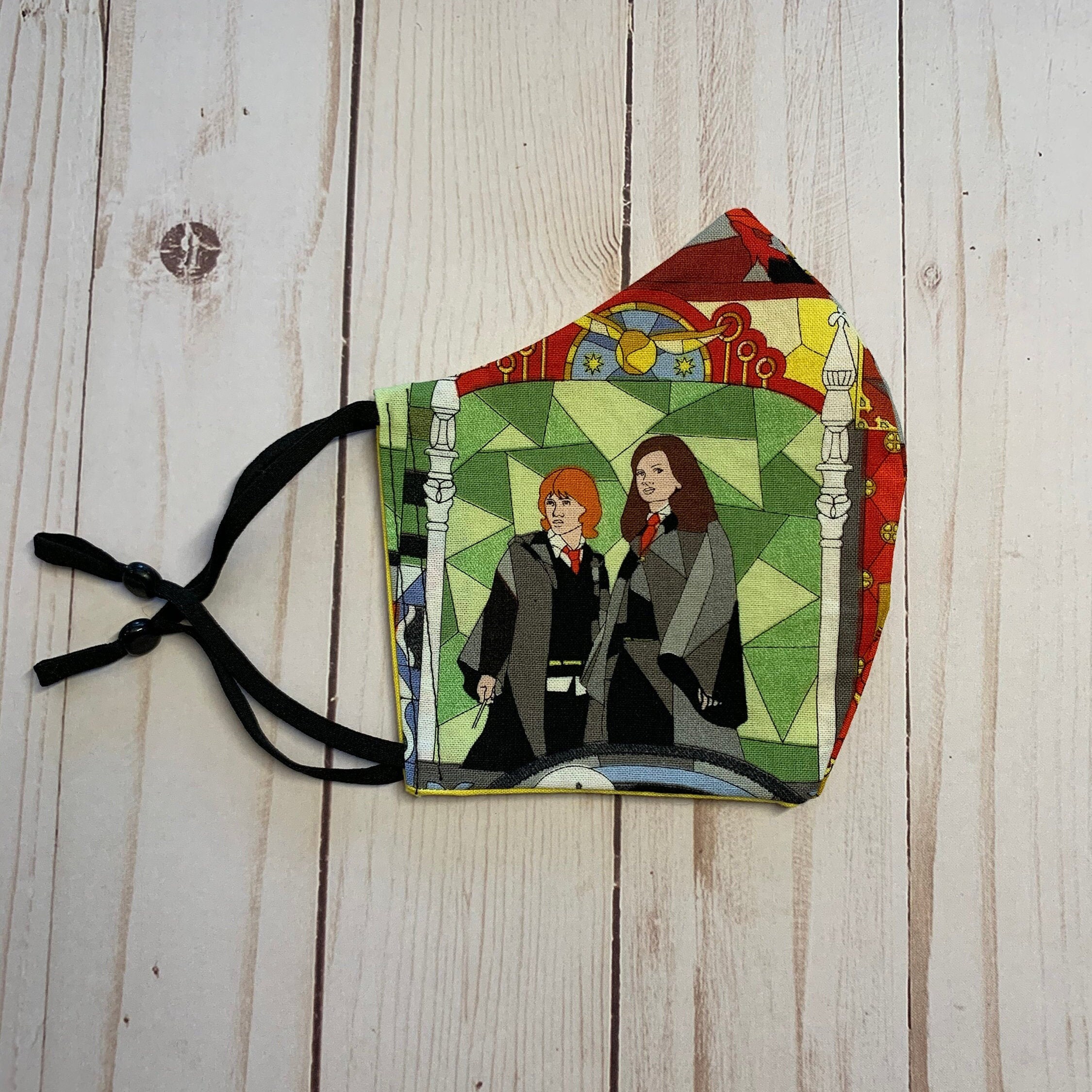 Harry Potter Face Mask Handmade 100 Cotton Adjustable Etsy