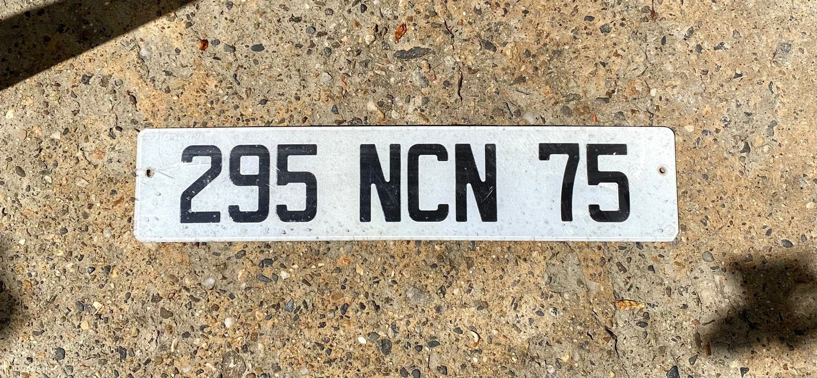 Vintage Used European Style License Plate Hard Plastic Black Etsy