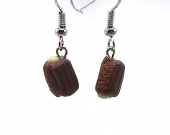 Chocolate Zingers Clay Earrings