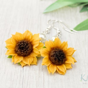 Sunflower Dangle Earrings