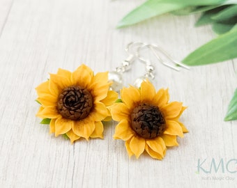 Sunflower Dangle Earrings