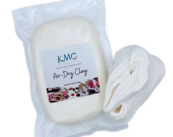 KMC Air Dry Clay - Air Dry Clay voor sieraden, beeldhouwen, Crafting, Zachte en lichte lucht droge modellering klei, witte lucht droge klei 0,55 pond (250g)