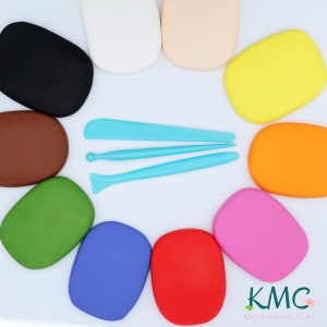 10 different colors set of Air-Dry Clay for Jewelry, Sculpting, Crafting, Soft and Light sculpting tools image 3
