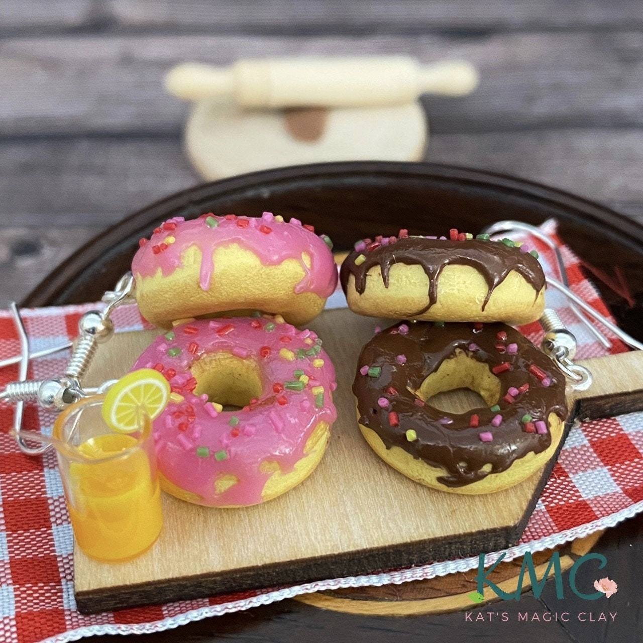 Donut Clay Earrings