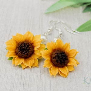 Sunflower Dangle Earrings