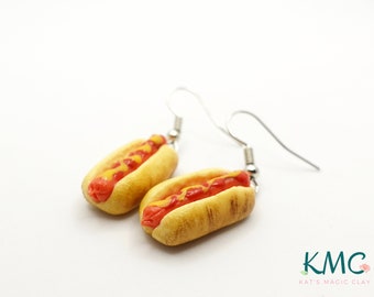 Hot Dog Dangle Earrings