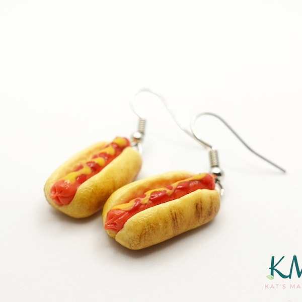 Hot Dog Dangle Earrings