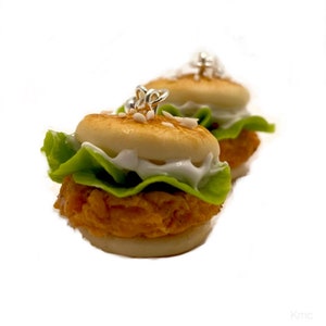 Chicken Sandwich Dangle Earrings