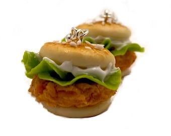Chicken Sandwich Dangle Earrings