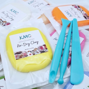 KMC Air Dry Clay - Air Dry Clay for Jewelry, Sculpting, Crafting, Soft and Light Air Dry Modeling Clay, 2oz (57g)