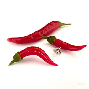 Chili Pepper  Stud Earrings