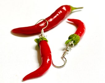 Chili Pepper Dangle Earrings