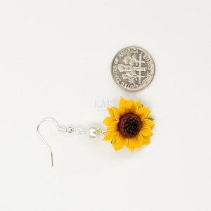 Daisy Sunflower Dangle Earrings & Necklace Set - Resin Summer Jewelry For Women, Boho Style