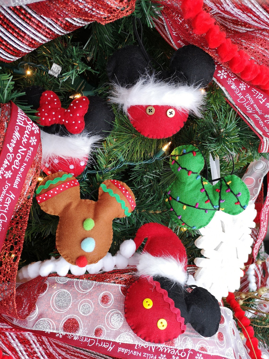 Décoration densemble de Noël de Mickey/ornements Etsy