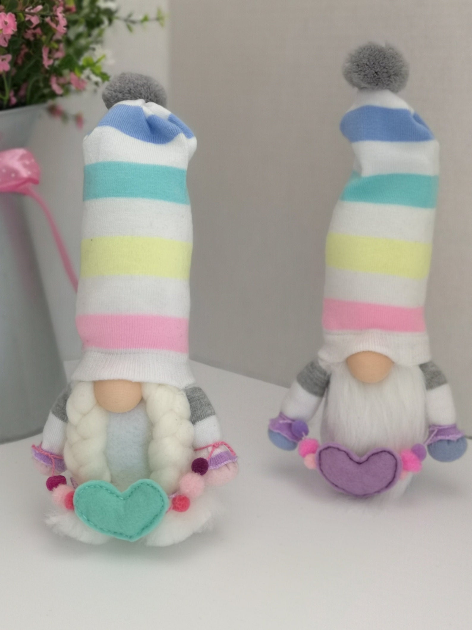 Gnomes/Set of two gnomes/Pastel color gnomes/ Twins gnome Etsy