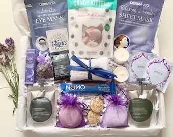 Vegan Self Care Pamper Hamper Box For Her, Sending Hug A In A Box, Spa Gift, Thinking Of You, Pick Me Up Vegan Spa Box, Relaxation Set