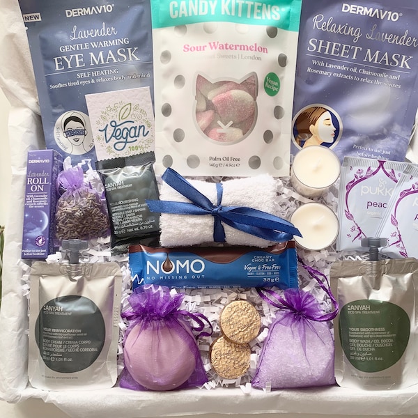 Cesta vegana para mujer, regalo de cumpleaños para mujer, cesta vegana para mimarse, regalo vegano para el Día de la Madre, caja vegana para mujer