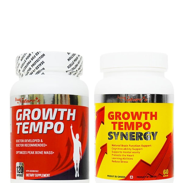 PNC] Growth Tempo and Synergy Support Growing, Bone health - Growth Supplement -  Calcium and Vitamin for kids - Bone supplement -