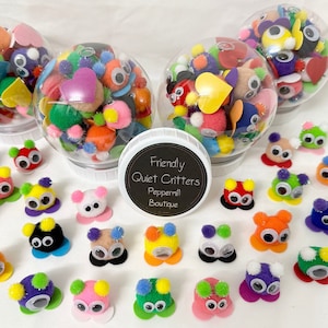 Quiet Critters (20/25/30) with Poem and Jar Home Classroom Management Warm Fuzzy Reward Homeschool Incentive, School Treat, Teacher Gift