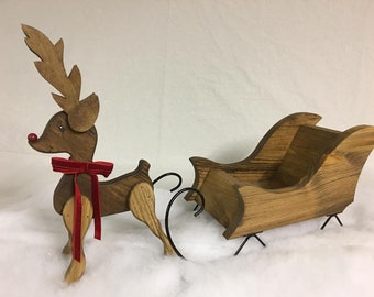 Santa's Sleigh and Reindeer Combination